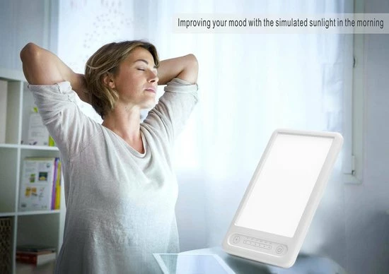 Daglichtlamp Lichttherapielamp Lichttherapie Energielamp - Winterdepressie - 2 Standen - 6500 10000 LUX - MINQY® - Afbeelding 9