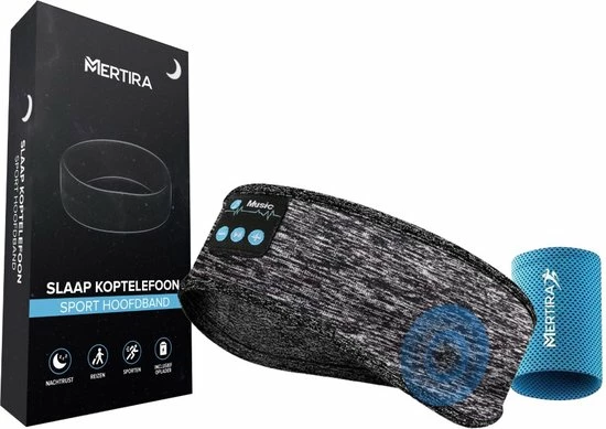 Mertira? Bluetooth Slaapmasker - Slaap Koptelefoon - Slaapmasker Bluetooth - Oogmasker Slaap - Slaaptrainer - Set - Blauw