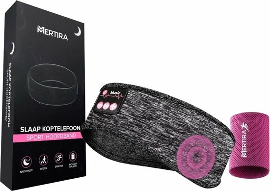 Mertira? Bluetooth Slaapmasker - Slaap Koptelefoon - Slaapmasker Bluetooth - Oogmasker Slaap - Slaaptrainer - Set - Roze