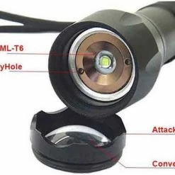HaverCo LED Zaklamp Torch 18650 Zoom Waterproof XM-L T6 3800LM 5 Zoomable / 3.7V Accu -Beurer store 550x399 2