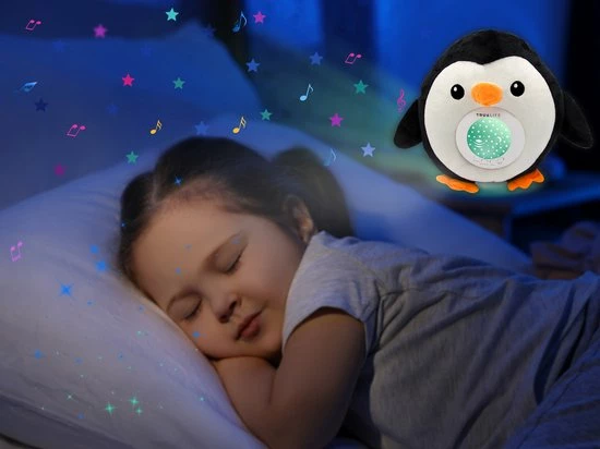 TrueLife Slaaptrainer En White Noise Machine En Sterrenprojector – Knuffel Pinguïn – Slaapgeluiden – Witte Ruis – Baby - Peuter - Afbeelding 9