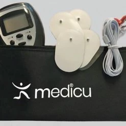 MEDICU ? TENS Apparaat + Extra 4 St (2 Paar) Reserve Elektroden |TENS Apparaat Pijn | Pijnverlichting Medicu?