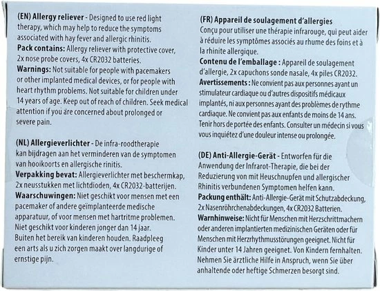 Hee - Hooikoorts Apparaat Voor In De Neus. Tegen Hooikoorts En Andere Allergische Klachten - Pollenbestrijding Met Infrarood Lichttherapie - Afbeelding 6