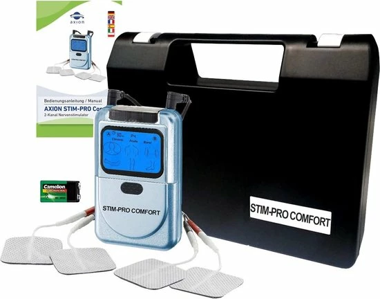 Axion - TENS-apparaat STIM-PRO Comfort - Voor Elektrodentherapie - 9 Vooringestelde Programma's
