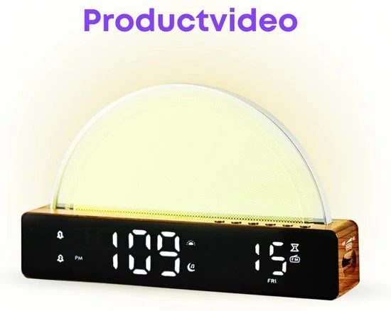 Boostiv Wake Up Light - Speaker Radio - Slaaphulpen - Wekkerradio - Nachtlampje - Digitale Wekker - Wekker - Radio's 4 Boostiv Wake Up Light - Speaker Radio - Slaaphulpen - Wekkerradio - Nachtlampje - Digitale Wekker - Wekker - Radio's - Afbeelding 2