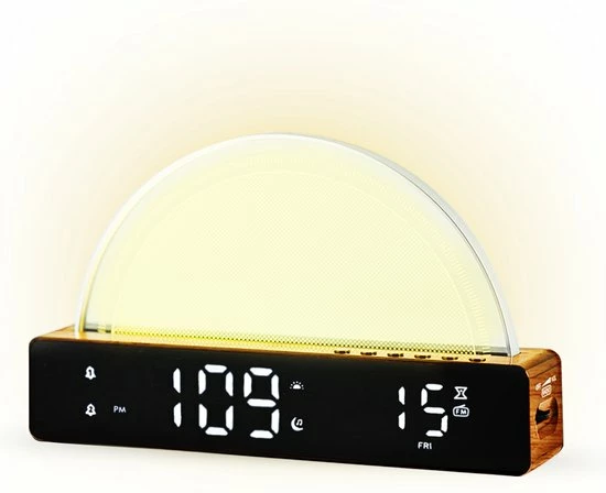 Boostiv Wake Up Light - Speaker Radio - Slaaphulpen - Wekkerradio - Nachtlampje - Digitale Wekker - Wekker - Radio's 3 Boostiv Wake Up Light - Speaker Radio - Slaaphulpen - Wekkerradio - Nachtlampje - Digitale Wekker - Wekker - Radio's