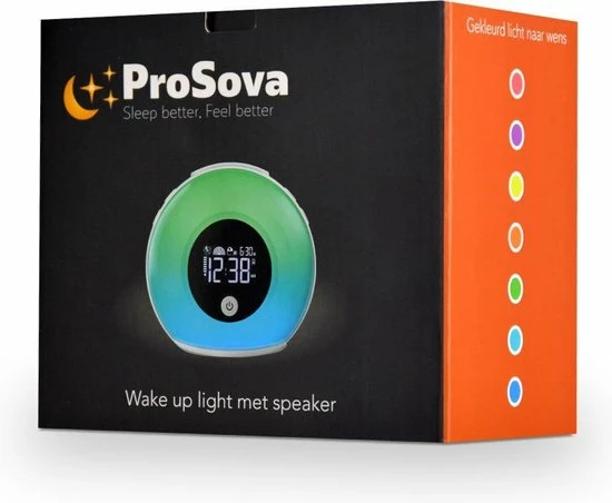 ProSova Wake Up Light Met Speaker - Slaaptrainer - Nachtlampje - Draadloos - + Gratis (E)-Slaapboek - Afbeelding 5