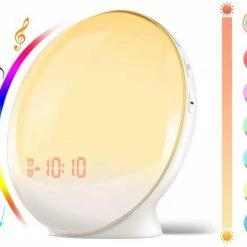 MW Shops Wake Up Light Met Wekker, Radio, Natuurgeluiden, Mobiele App - Wit