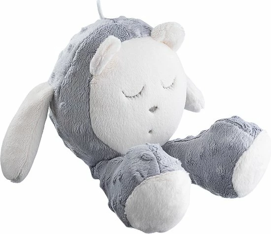 MyHummy? Snoozy - Slaapsensor - Witte Ruis - Babyknuffel - Slaaphulp - Grijs