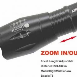 HaverCo LED Zaklamp Torch 18650 Zoom Waterproof XM-L T6 3800LM 5 Zoomable / 3.7V Accu -Beurer store 550x480 11