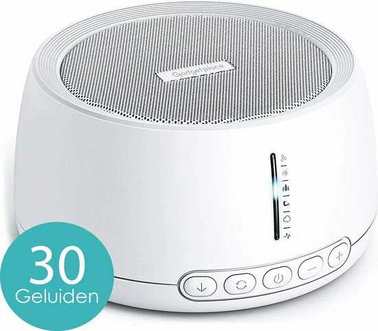 Gadgetplace White Noise Machine Met 30 Geluiden - Voor Baby & Volwassenen - 30 Geluidniveaus - Witte Ruis - Slaaphulp - Slaaptrainer - Slaap Geluidsmachine