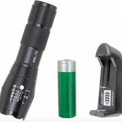 HaverCo LED Zaklamp Torch 18650 Zoom Waterproof XM-L T6 3800LM 5 Zoomable / 3.7V Accu