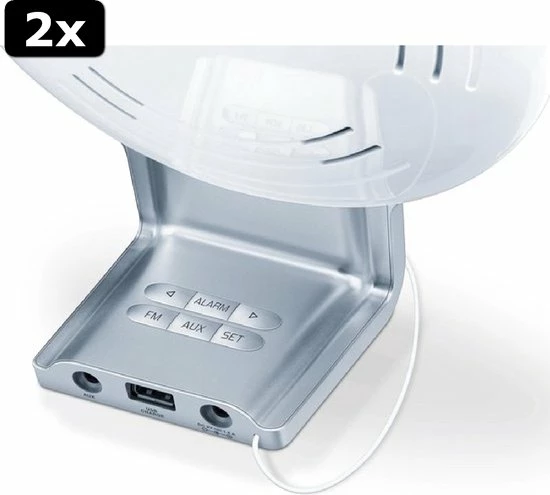 2x Beurer WL75 - Wake-up Light - Radio - Nachtlamp - Bluetooth 14 2x Beurer WL75 - Wake-up Light - Radio - Nachtlamp - Bluetooth - Afbeelding 12