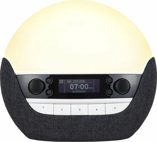 Lumie Bodyclock Luxe 750DAB - Wake-up light - USB/DAB+/Bluetooth - Antraciet Lumie Bodyclock Luxe 750DAB - Wake-up Light - USB/DAB+/Bluetooth - Antraciet -Beurer store 550x496 7