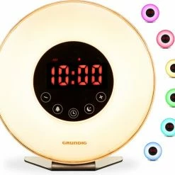 Grundig Wake Up Light - Nachtlampje Met Tijdweergave - Lichtwekker Met FM Radio En Natuurlijke Geluiden