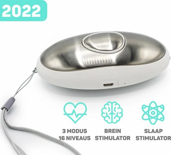 Vulpes Goods Vulpes HealthCare? Sleep & Focus - Slaaphulp - Bevordering Melatonine, Serotonine En Enkefaline Aanmaak - Frequentietherapie En Elektrodentherapie - Verbetert Slaapkwaliteit En Tegen Depressie - 3 Modus En 16 Intensiteitsniveaus En 20 Melodie?n