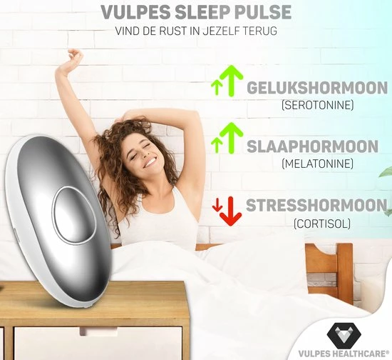 Vulpes Goods Vulpes HealthCare? Sleep & Focus - Slaaphulp - Bevordering Melatonine, Serotonine En Enkefaline Aanmaak - Frequentietherapie En Elektrodentherapie - Verbetert Slaapkwaliteit En Tegen Depressie - 3 Modus En 16 Intensiteitsniveaus En 20 Melodie?n - Afbeelding 7