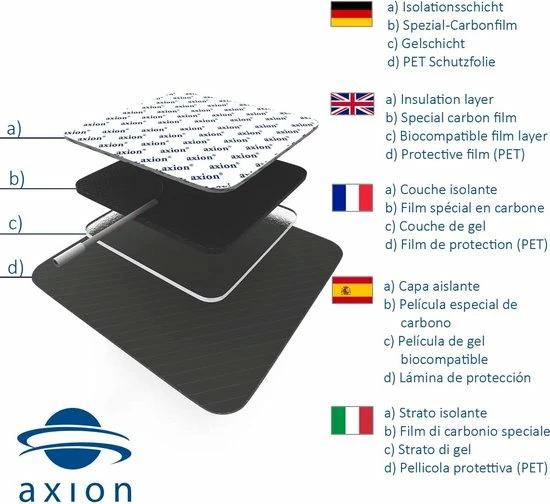 Axion - 2 Elektroden Pads 12x7 Cm - EMS En TENS - Herstel - Spier- En Gewrichtspijn - Zelfklevend 7 Axion - 2 Elektroden Pads 12x7 Cm - EMS En TENS - Herstel - Spier- En Gewrichtspijn - Zelfklevend - Afbeelding 5