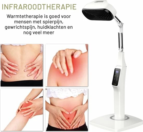 LIROMA? TDP Infraroodlamp 300W - Hoogte Verstelbaar - Timer - Mineraalschijf - Infraroodtherapie - Pijnverlichting ? Bloedcirculatieapparaat - Warmtelamp - Black Friday 2022 Deals - Afbeelding 2