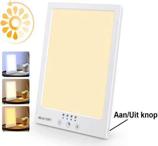 Beactiff Premium Daglichtlamp Met Timer, Lichttherapie-lamp/energielamp/ Winterdepressie Energylight-Energyup Sunlight SAD Light, Zonlicht Lamp 2.000 Tot 12.000 Lux TRAPLOOS Instelbaar LED - Afbeelding 8