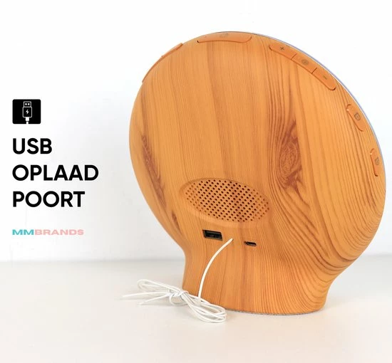 MM Brands Wake Up Light Wekker - Licht Wekker - Wekkerradio - Nachtlampje - 7 Kleuren - Afbeelding 4