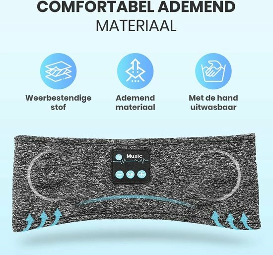 Mertira? Bluetooth Slaapmasker - Slaap Koptelefoon - Slaapmasker Bluetooth - Oogmasker Slaap - Slaaptrainer - Set - Blauw - Afbeelding 7