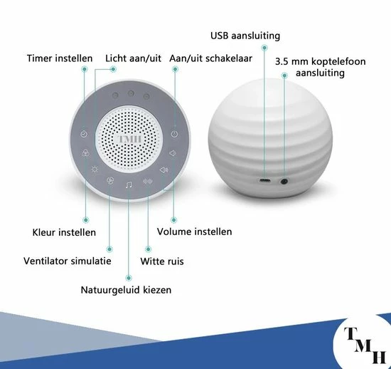 The Modern Human? Slaaphulp ? Witte Ruis ? White Noise Machine ? Slaaptrainer ? Slaaphulp Baby ? Slaaptrainer Kinderen ? Met LED Lamp ? Multi Color Light 12 The Modern Human? Slaaphulp ? Witte Ruis ? White Noise Machine ? Slaaptrainer ? Slaaphulp Baby ? Slaaptrainer Kinderen ? Met LED Lamp ? Multi Color Light - Afbeelding 10