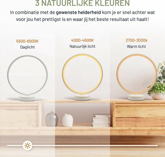 LIROMA® Daglichtlamp - Gratis Opberghoes - ⌀ 32 - 10.000 LUX - USB Poort - 3 Kleuren - Bureaulamp - Lichttherapielamp - Lichttherapie - Black Friday 2022 Deals - Afbeelding 4