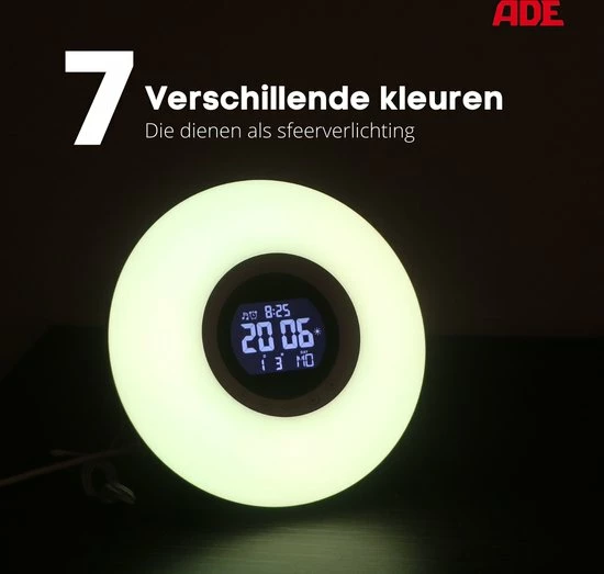 ADE? - Wake-Up Light - Wekkerradio Met Dagaanduiding - Kinderwekker 6 ADE? - Wake-Up Light - Wekkerradio Met Dagaanduiding - Kinderwekker - Afbeelding 4