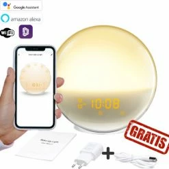Goodwill GoodsWill - Wekkerradio - Wake-up Light - Slaaphulp - Slaapwekker - Werkt Met Alexa & Google Assistant - Smart - Applicatie