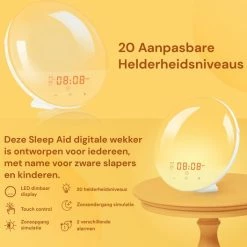 L.O.B. GOODS Luxe Wake-up Light - Licht Wekker - Wekker Radio - Wekker Met Licht - Nachtlampje Kinderen - 2 Wekkers - Snooze - Slaaphulp -Beurer store 550x528 18