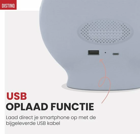 DistinQ Wake-Up Light ? Wekkerradio Met Dubbele Wektijd ? Slaaphulp Met USB Aansluiting - Grijs 5 DistinQ Wake-Up Light ? Wekkerradio Met Dubbele Wektijd ? Slaaphulp Met USB Aansluiting - Grijs - Afbeelding 3