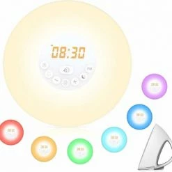 Electro Comfort Wake Up Light | FM Radio | Alarm | Wekker | Snooze | 6 Verschillende Kleuren | Multi Kleur | 10 Lichtinstellingen |