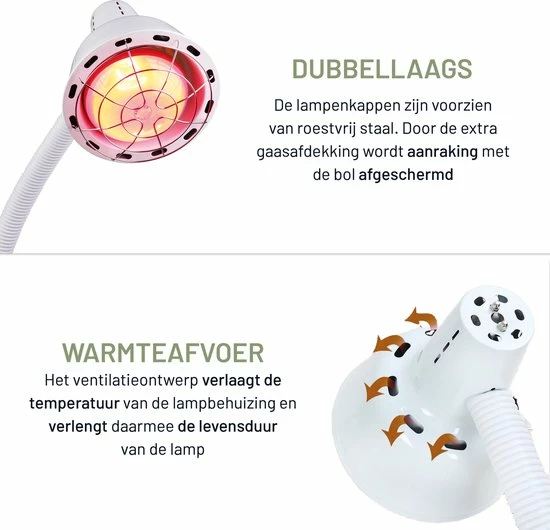 LIROMA? 600W Infraroodlamp - Hoogte Verstelbaar - Timer - Remote - Infraroodtherapie - Lichttherapie - Fibromyalgie - Pijnverlichting Spieren ? Collageen Lamp ? Warmtelamp - Rood Licht Therapie - Philips - Black Friday 2022 Deals - Afbeelding 5