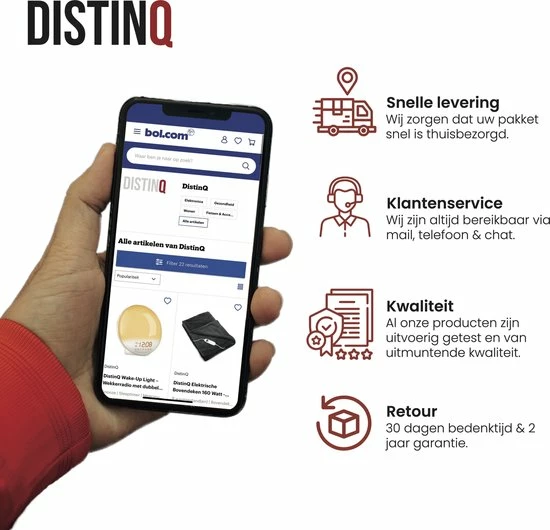 DistinQ Wake-Up Light ? Wekkerradio Met Dubbele Wektijd ? Slaaphulp Met USB Aansluiting - Grijs 8 DistinQ Wake-Up Light ? Wekkerradio Met Dubbele Wektijd ? Slaaphulp Met USB Aansluiting - Grijs - Afbeelding 6