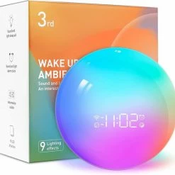 Global Goods GlobalGoods ? - Multifunctionele 4-in-1 Wake-up Light - Inclusief Nederlandse Handleiding - Wekkerradio - Bluetooth Speaker - Lichtwekker - Smart Clock - WiFi - Slaaptrainer - Slaaphulp - Noise Machine - Google Home | Amazon Alexa