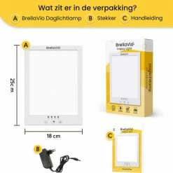 BrellaVio Happy Light Daglichtlamp - 12.000 LUX - Wit - LED Lichttherapie - Winterdepressie Bureaulamp - Daglicht Lamp - SAD Daylight Therapy - Hobby Lampen -Beurer store 550x534 1