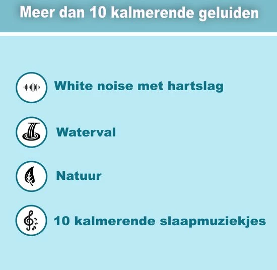 Funmuch Baby Knuffel Teddybeer Met Slaapliedjes, Hartslag En Nachtlampje / Sterrenprojector - Vanaf 0 Jaar - Afbeelding 4