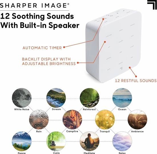 Sharper Image White Noise Machine - Slaaptrainer – Slaaphulp - Baby - Volwassenen - Afbeelding 11