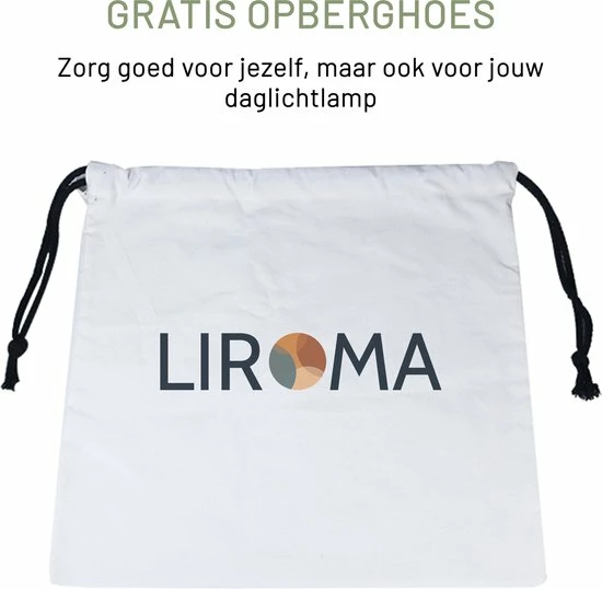 LIROMA® Daglichtlamp - Gratis Opberghoes - ⌀ 32 - 10.000 LUX - USB Poort - 3 Kleuren - Bureaulamp - Lichttherapielamp - Lichttherapie - Black Friday 2022 Deals - Afbeelding 12