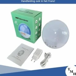 The Modern Human? EASY WAKE WIFI - Hoge Kwaliteit Wake Up Light Wifi - Inclusief Gratis App - Strak Design - Verbinding Met Google Home En Alexa - Natuurlijke Geluiden En FM Radio - USB Oplader - Slaaptrainer - Slaaphulp - Ook Franse Handleiding -Beurer store 550x538 8