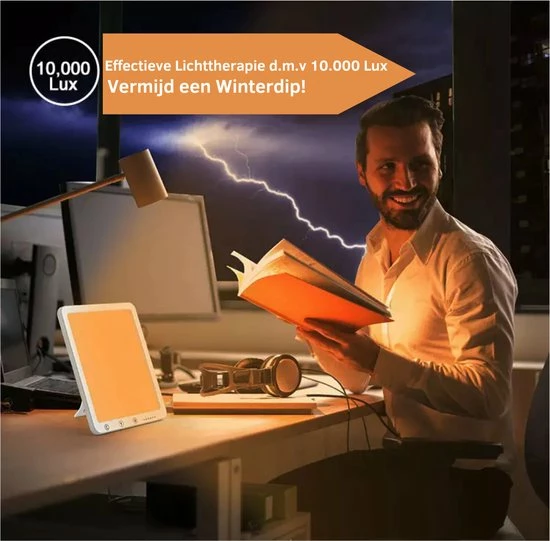 Merkloos Daglichtlamp - Maui Enterprises Gezichtslamp - Lichttherapie Lamp - Bureaulamp - Anti-depressielamp ? Inclusief Kabel En Stekker - 10.000 Lux 7 Merkloos Daglichtlamp - Maui Enterprises Gezichtslamp - Lichttherapie Lamp - Bureaulamp - Anti-depressielamp ? Inclusief Kabel En Stekker - 10.000 Lux - Afbeelding 5