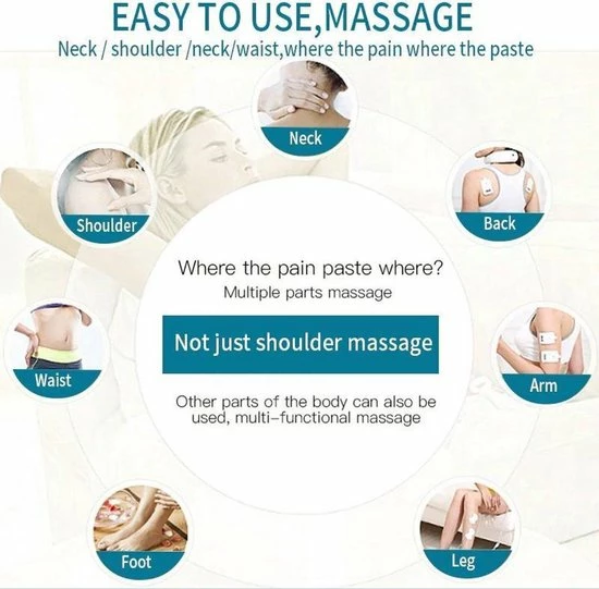 Genki Elektrodentherapie Massage ? 4 Elektroden Pads ? Electro Stimulator Voor Hele Lichaam ? Ontspannen Spieren En Stimulatie Bloedcirculatie - Afbeelding 11