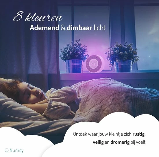 Numsy? Lumi White Noise Machine Baby - Witte Ruis Apparaat Volwassen - Slaaptrainer Kinderen - Geluidsmachine - Baarmoeder En Hart 6 Numsy? Lumi White Noise Machine Baby - Witte Ruis Apparaat Volwassen - Slaaptrainer Kinderen - Geluidsmachine - Baarmoeder En Hart - Afbeelding 4