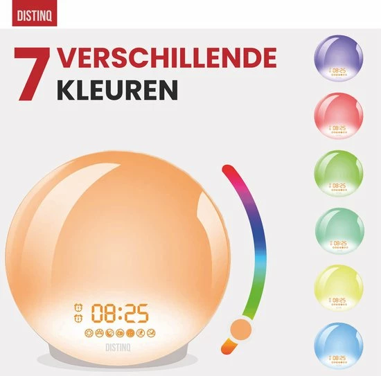DistinQ Wake-Up Light ? Wekkerradio Met Dubbele Wektijd ? Slaaphulp Met USB Aansluiting - Grijs 9 DistinQ Wake-Up Light ? Wekkerradio Met Dubbele Wektijd ? Slaaphulp Met USB Aansluiting - Grijs - Afbeelding 7