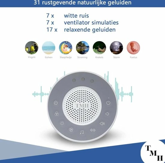 The Modern Human? Slaaphulp ? Witte Ruis ? White Noise Machine ? Slaaptrainer ? Slaaphulp Baby ? Slaaptrainer Kinderen ? Met LED Lamp ? Multi Color Light 5 The Modern Human? Slaaphulp ? Witte Ruis ? White Noise Machine ? Slaaptrainer ? Slaaphulp Baby ? Slaaptrainer Kinderen ? Met LED Lamp ? Multi Color Light - Afbeelding 3