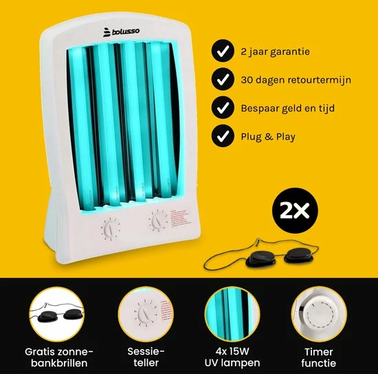 Bolusso Gezichtsbruiner – Gelaatsbruiner Incl. 2x Zonnebank Bril – Voor Gezicht En Decolleté – Solarium 7 Bolusso Gezichtsbruiner – Gelaatsbruiner Incl. 2x Zonnebank Bril – Voor Gezicht En Decolleté – Solarium - Afbeelding 5