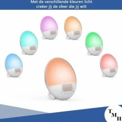 The Modern Human? EASY WAKE WIFI - Hoge Kwaliteit Wake Up Light Wifi - Inclusief Gratis App - Strak Design - Verbinding Met Google Home En Alexa - Natuurlijke Geluiden En FM Radio - USB Oplader - Slaaptrainer - Slaaphulp - Ook Franse Handleiding -Beurer store 550x544 4