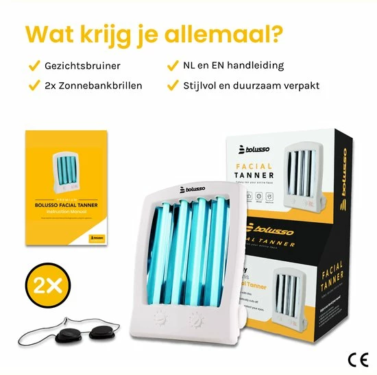 Bolusso Gezichtsbruiner – Gelaatsbruiner Incl. 2x Zonnebank Bril – Voor Gezicht En Decolleté – Solarium 11 Bolusso Gezichtsbruiner – Gelaatsbruiner Incl. 2x Zonnebank Bril – Voor Gezicht En Decolleté – Solarium - Afbeelding 9