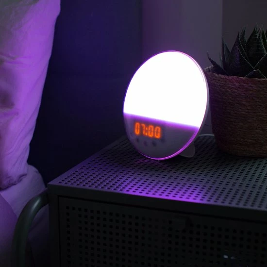 Silvergear Wake Up Light Wekker - Wekker Met Licht - Radio - Wit - Afbeelding 5